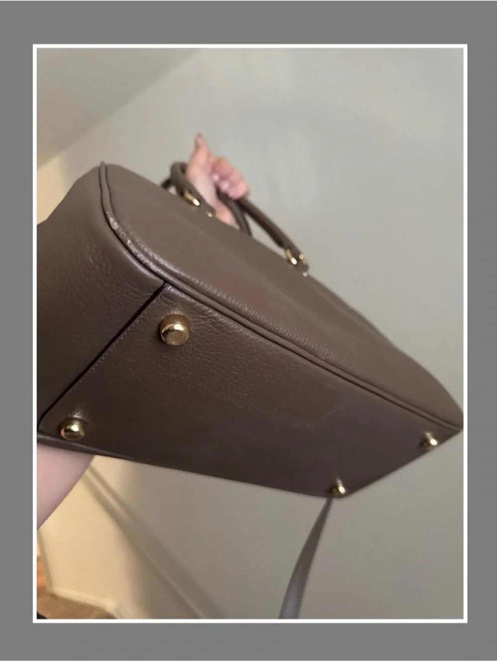 Coach Pebbled Leather Satchel in Dark Brown